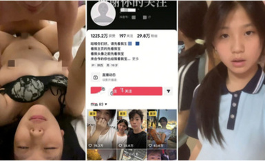 【抖音福利】剛成年的18歲小情侶，陝西人【A】情侶性愛XO口交，清純反差，奶子發育的很不錯，床上很騷