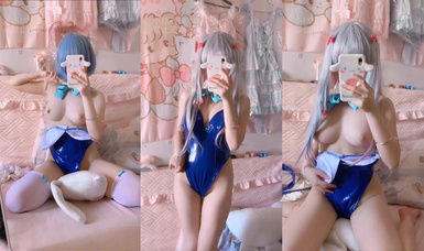 雙馬尾大奶白虎蘿莉美女【喵嗚小桔】JK水手服情趣誘惑 道具自慰視頻福利 (12)